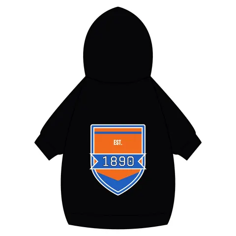 Savannah State 1890 Orange & Blue Pet Hoodie — back_dtf view