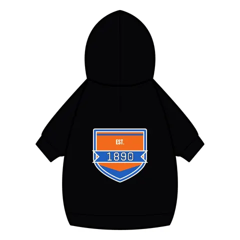 Savannah State 1890 Orange & Blue Pet Hoodie — back_dtf view