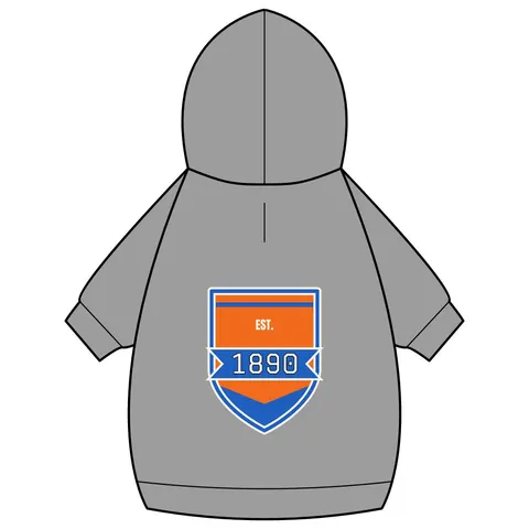 Savannah State 1890 Orange & Blue Pet Hoodie — back_dtf view