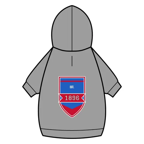 SC State 1896 Garnet & Blue Pet Hoodie — back_dtf view
