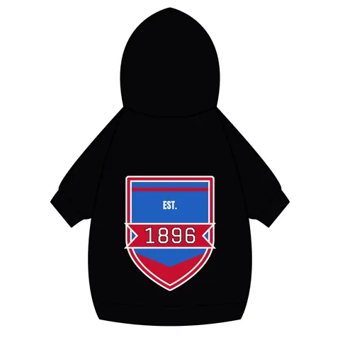 SC State 1896 Garnet & Blue Pet Hoodie — back_dtf view