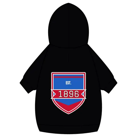 SC State 1896 Garnet & Blue Pet Hoodie — back_dtf view