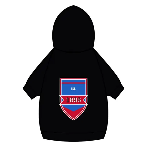 SC State 1896 Garnet & Blue Pet Hoodie — back_dtf view