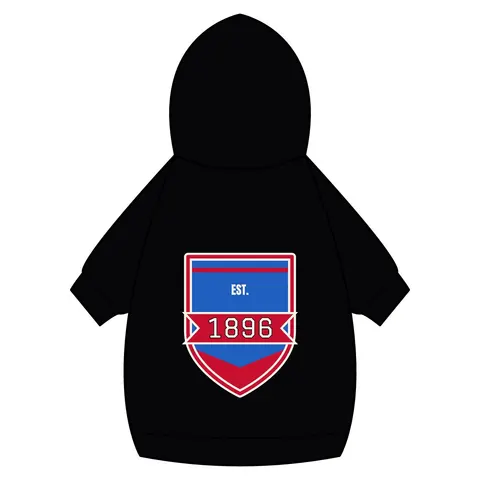 SC State 1896 Garnet & Blue Pet Hoodie — back_dtf view