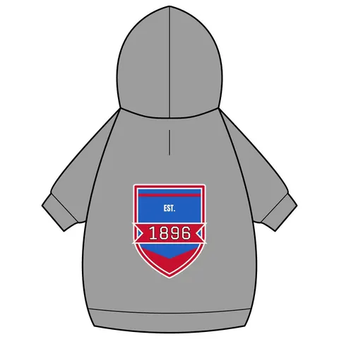 SC State 1896 Garnet & Blue Pet Hoodie — back_dtf view