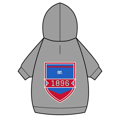 SC State 1896 Garnet & Blue Pet Hoodie — back_dtf view