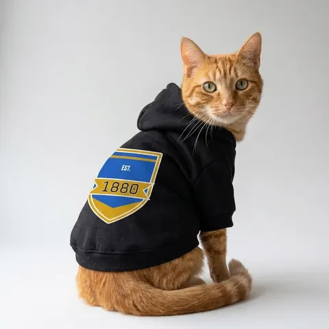 Southern 1880 Blue & Gold Block Pet Hoodie