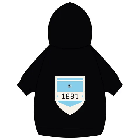 Spelman 1881 Sky Blue Elegance Pet Hoodie — back_dtf view