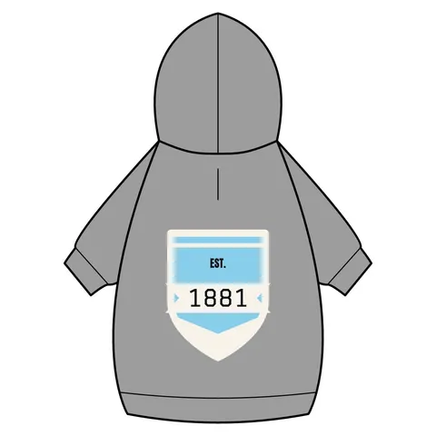 Spelman 1881 Sky Blue Elegance Pet Hoodie — back_dtf view
