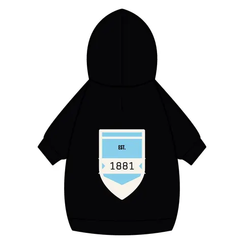 Spelman 1881 Sky Blue Elegance Pet Hoodie — back_dtf view