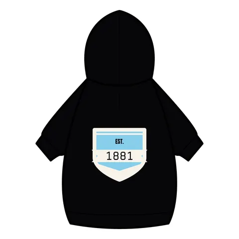 Spelman 1881 Sky Blue Elegance Pet Hoodie — back_dtf view
