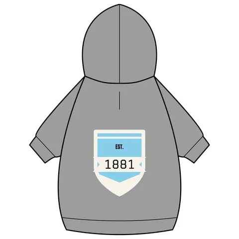Spelman 1881 Sky Blue Elegance Pet Hoodie — back_dtf view
