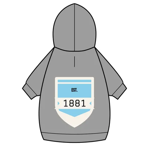 Spelman 1881 Sky Blue Elegance Pet Hoodie — back_dtf view