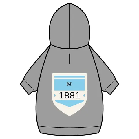 Spelman 1881 Sky Blue Elegance Pet Hoodie — back_dtf view