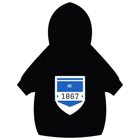 Saint Augustine's 1867 Blue & White Pet Hoodie — back_dtf view
