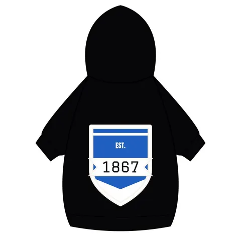 Saint Augustine's 1867 Blue & White Pet Hoodie — back_dtf view