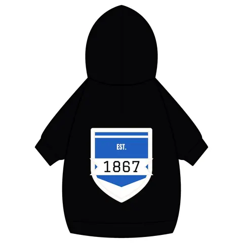 Saint Augustine's 1867 Blue & White Pet Hoodie — back_dtf view