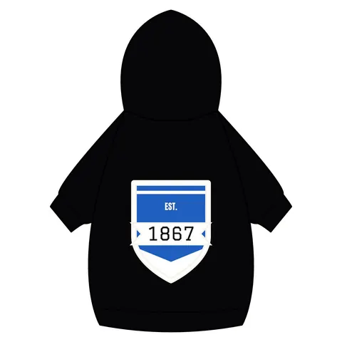 Saint Augustine's 1867 Blue & White Pet Hoodie — back_dtf view