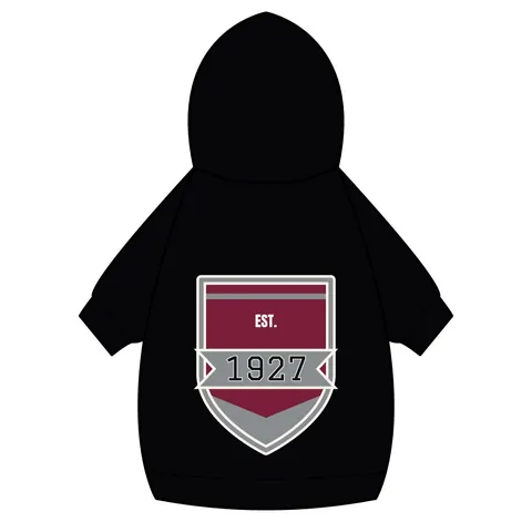 Texas Southern 1927 Maroon & Grey Pet Hoodie — back_dtf view