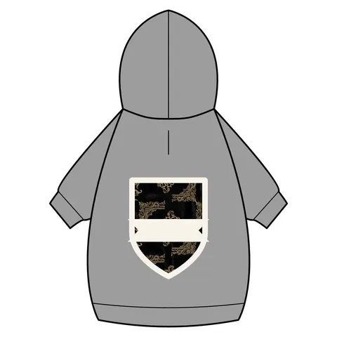 Trap Renaissance Gold Frame Pet Hoodie — back_dtf view