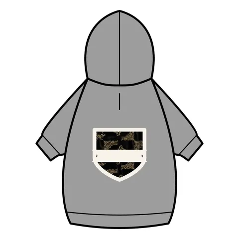Trap Renaissance Gold Frame Pet Hoodie — back_dtf view