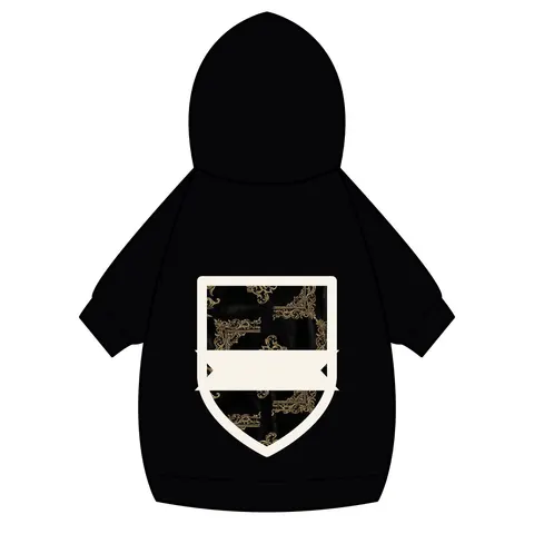 Trap Renaissance Gold Frame Pet Hoodie — back_dtf view