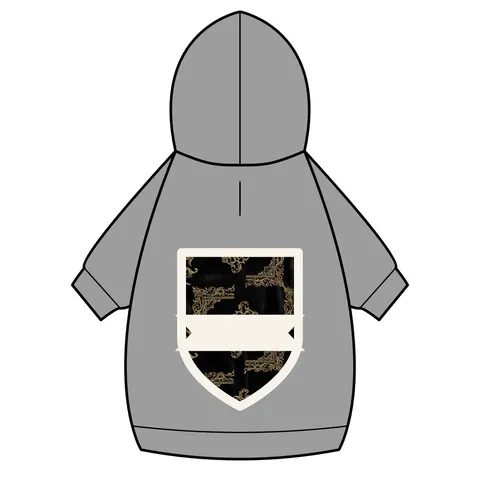 Trap Renaissance Gold Frame Pet Hoodie — back_dtf view