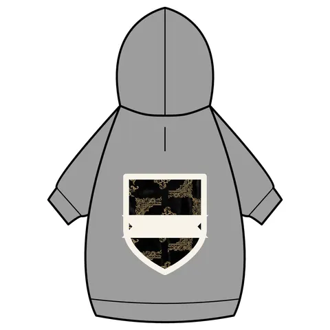 Trap Renaissance Gold Frame Pet Hoodie — back_dtf view