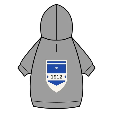 Tennessee State 1912 Royal Pattern Pet Hoodie — back_dtf view