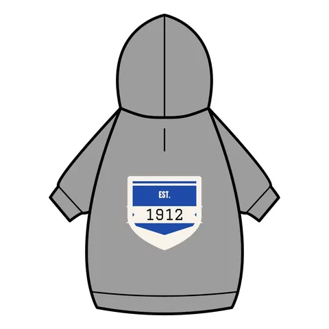 Tennessee State 1912 Royal Pattern Pet Hoodie — back_dtf view