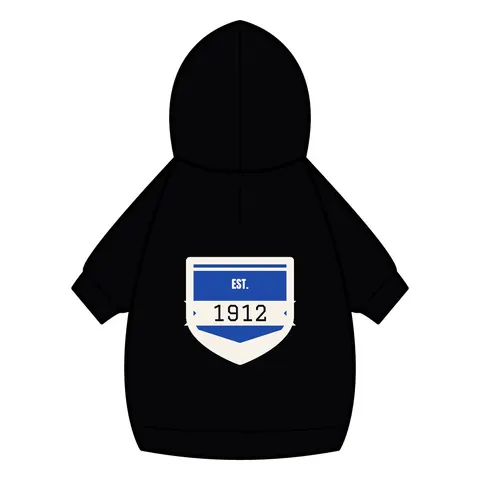 Tennessee State 1912 Royal Pattern Pet Hoodie — back_dtf view