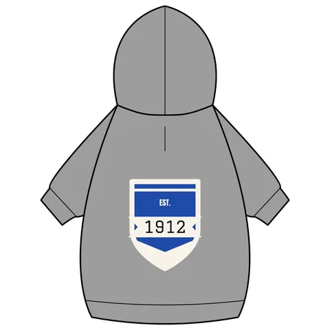 Tennessee State 1912 Royal Pattern Pet Hoodie — back_dtf view