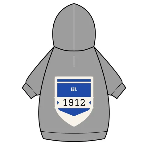 Tennessee State 1912 Royal Pattern Pet Hoodie — back_dtf view