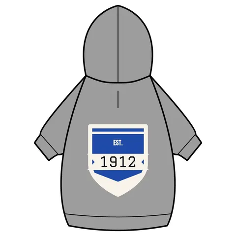 Tennessee State 1912 Royal Pattern Pet Hoodie — back_dtf view