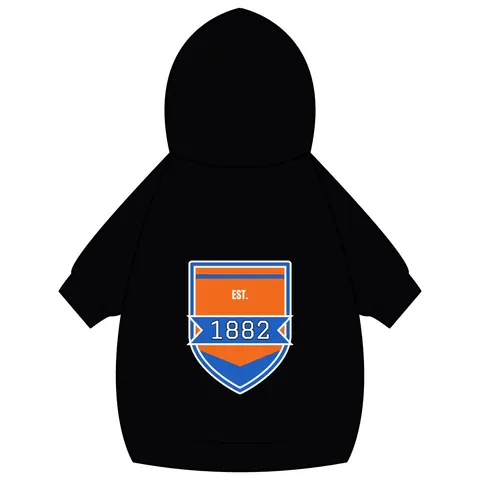 Virginia State 1882 Orange & Blue Pet Hoodie — back_dtf view