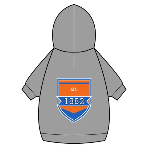 Virginia State 1882 Orange & Blue Pet Hoodie — back_dtf view