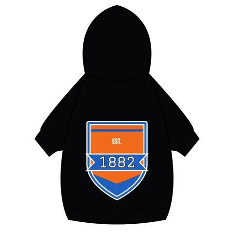 Virginia State 1882 Orange & Blue Pet Hoodie — back_dtf view