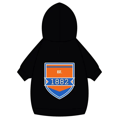 Virginia State 1882 Orange & Blue Pet Hoodie — back_dtf view