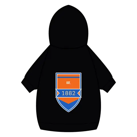 Virginia State 1882 Orange & Blue Pet Hoodie — back_dtf view