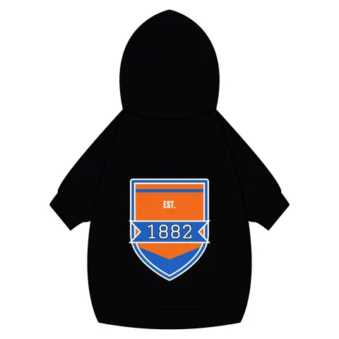 Virginia State 1882 Orange & Blue Pet Hoodie — back_dtf view