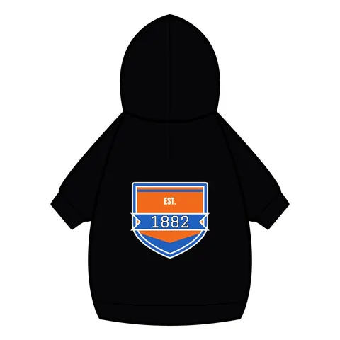 Virginia State 1882 Orange & Blue Pet Hoodie — back_dtf view