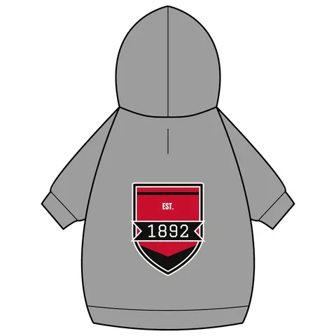 Winston-Salem State 1892 Red & Black Pet Hoodie — back_dtf view