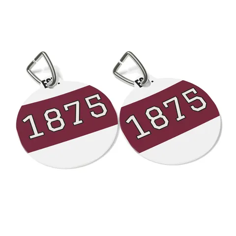 Alabama A&M 1875 Maroon & White Pet Tag — other view
