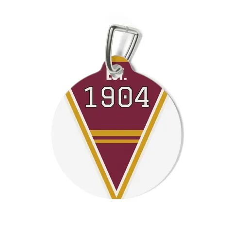 Bethune-Cookman 1904 Maroon & Gold Pet Tag — back view