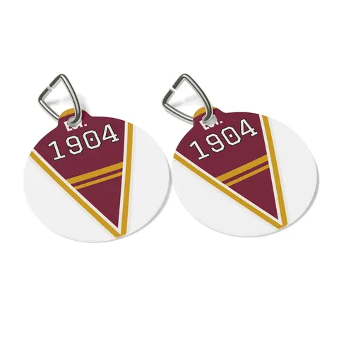 Bethune-Cookman 1904 Maroon & Gold Pet Tag — other view