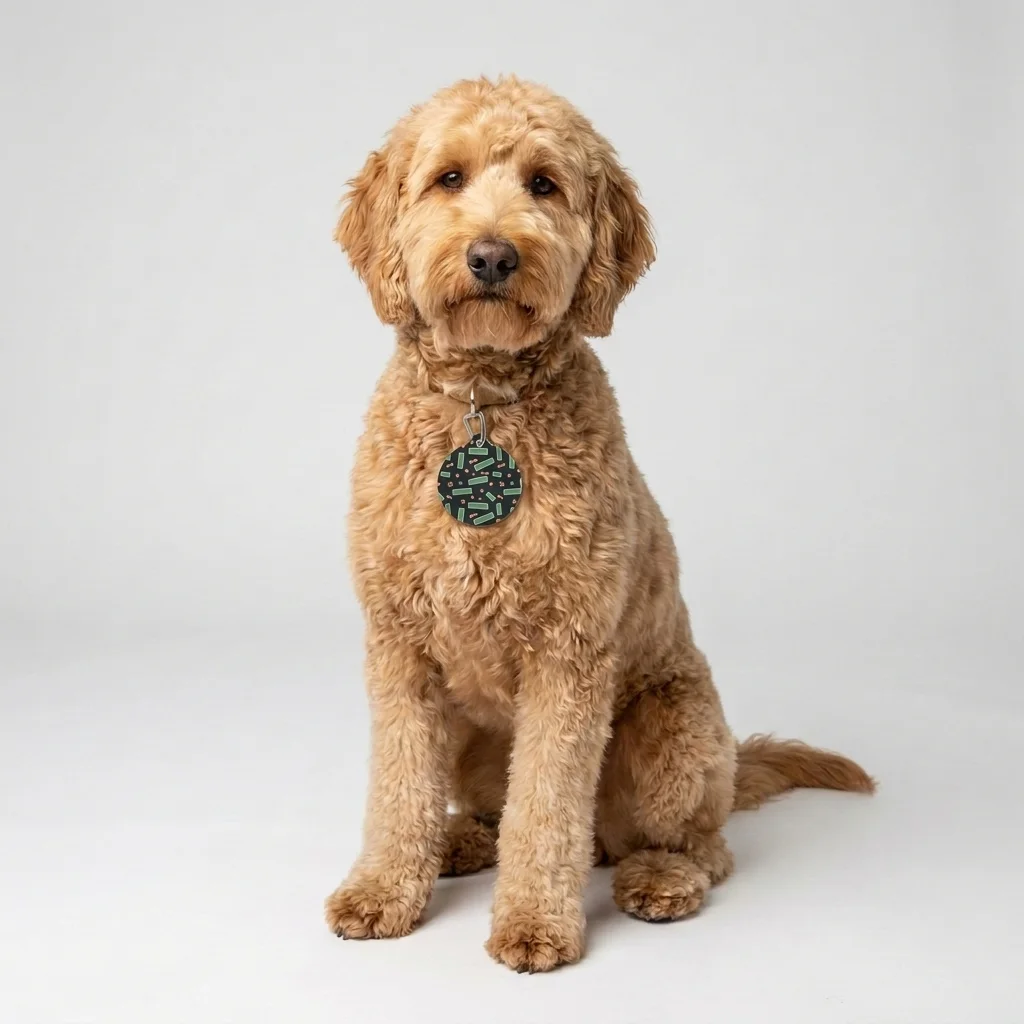 Atlanta Peachtree Signs Pet Tag — lifestyle view