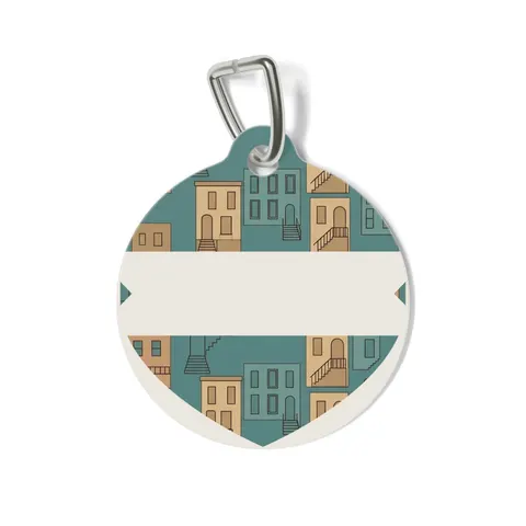 Baltimore Rowhouse Stoops Pet Tag — front view