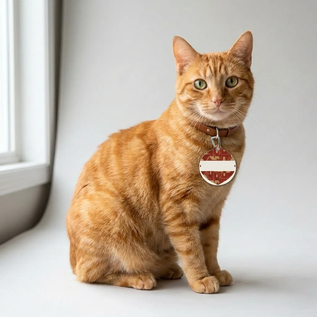 Brooklyn Bed-Stuy Blocks Pet Tag — lifestyle view