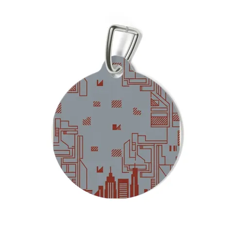 Chicago South Side Blocks Pet Tag — back view