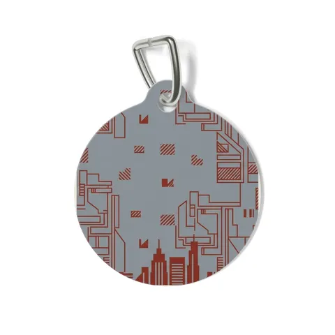 Chicago South Side Blocks Pet Tag — front view